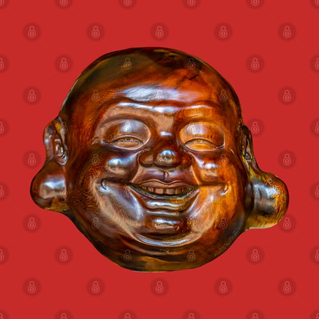 Beautifully carved head of Budai or Buddha by dalyndigaital2@gmail.com