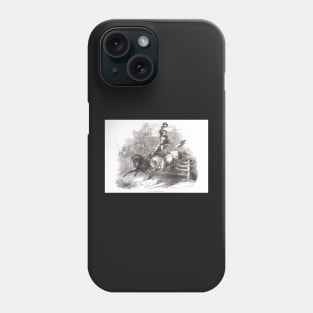 Jean Polaski riding 2 horses at Astley's Amphitheatre in 1848 Phone Case