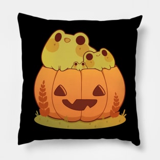 Pumpkin with frogs Pillow