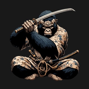 Dumb Gorilla Samurai Warrior T-Shirt