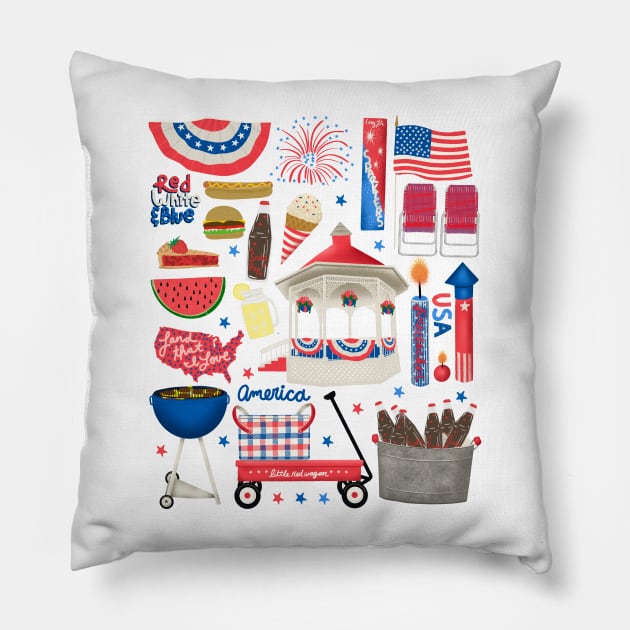 Hometown 4th of July Pillow by jenblove