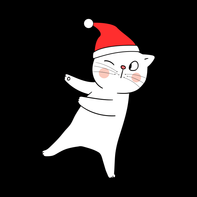 Dabbing Christmas cat by Johnny_Sk3tch