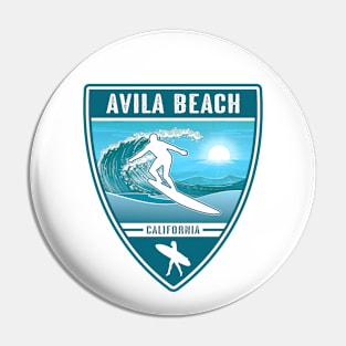 Surf Avila Beach California Pin