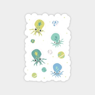 Squids in Space - Blue + Green Magnet