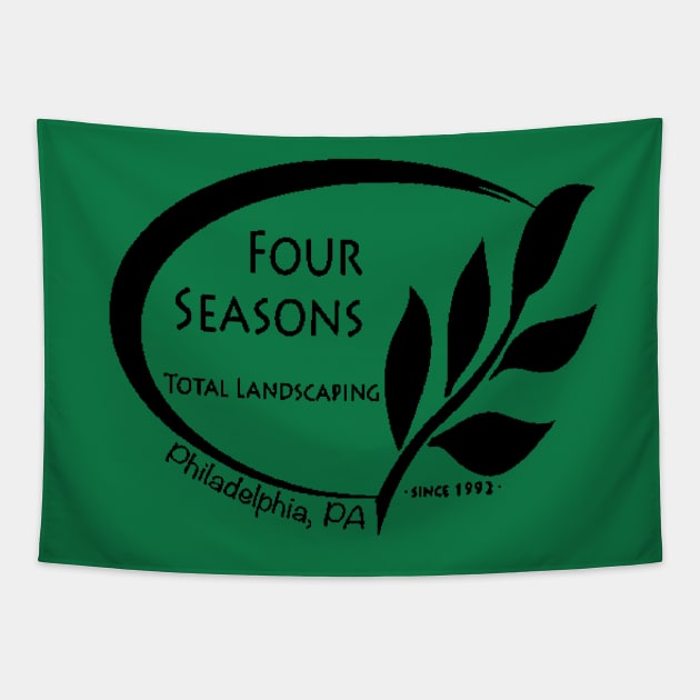 Four Seasons Total Landscaping Black Logo Tapestry by GrellenDraws