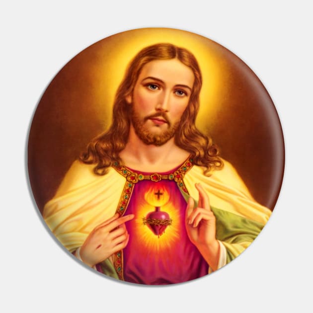 Sacred Heart of Jesus Christ Pin by Stefan Balaz Design