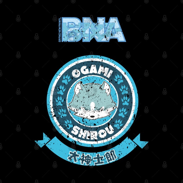 BRAND NEW ANIMAL (BNA): OGAMI SHIROU CHIBI CIRCLE (GRUNGE STYLE) by FunGangStore