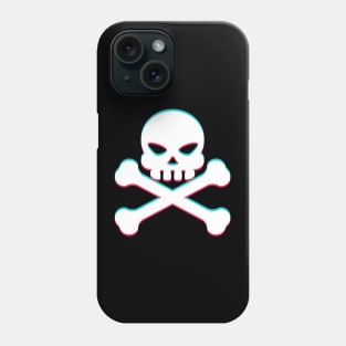 TikTok skull danger emoji smiley White Phone Case