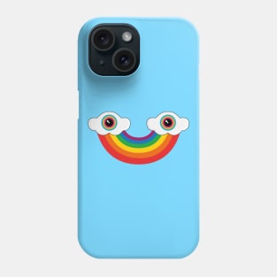 Happy rainbow cloud Phone Case