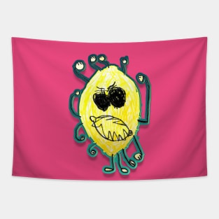 Crazy Lemon with neon highlights Tapestry