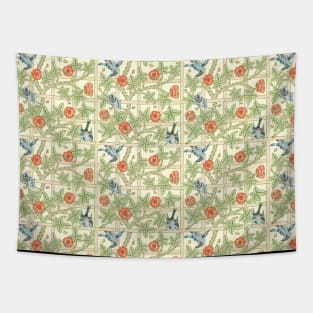 William Morris Vintage Trellis Pattern on Cream Tapestry