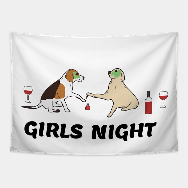 Girls night Tapestry by Jasmwills