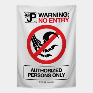 Raptor Warning No Entry Sign Tapestry