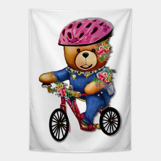 Bike Riding Tapestry by KC Morcom aka KCM Gems n Bling aka KCM Inspirations