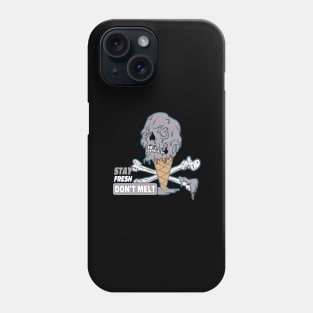 Cute Skeleton Screaming Ice Cream Skull Phone Case