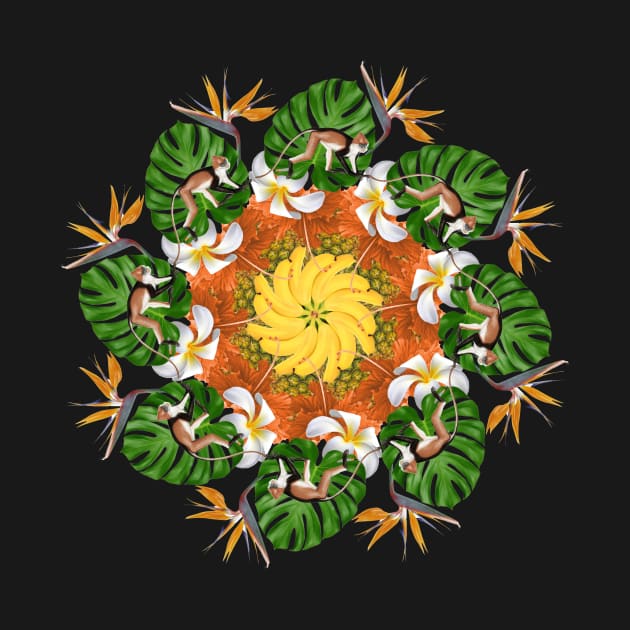 Tropic monkeys mandala by burenkaUA