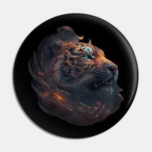 Tiger in Space with unique Design Pin