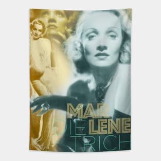 Marlene Dietrich Collage Portrait Tapestry