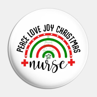 Peace love joy christmas nurse Pin