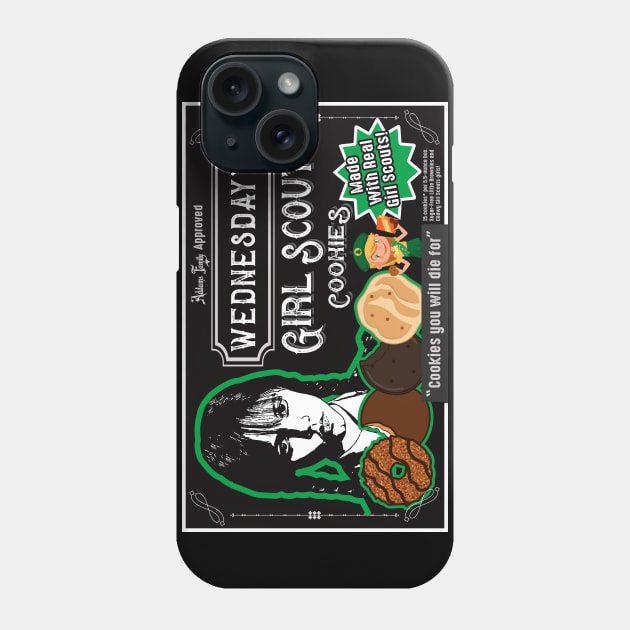 Wednesday's Girl Scout Cookies Phone Case by Alema Art