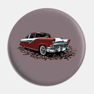 56 Ford Crown Victoria Unisex, 1956 red and white Crown Vic Pin