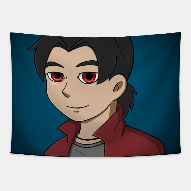 Marcus Warm Smile Tapestry by Firestorm Fox