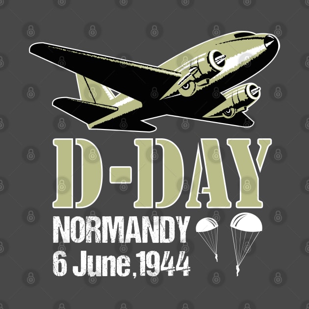 D-Day Normandy Landings Invasion Douglas C-47 Dakota Aircraft Shirt by stearman