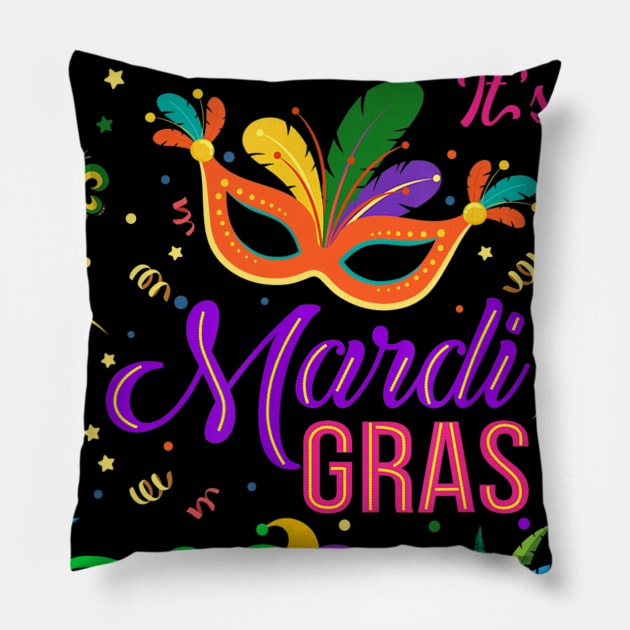 Beads and Bling It_s a Mardi Gras Thing - Mardi Gras Pillow by Manonee