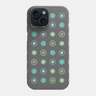 gray with pink, blue and green dots Phone Case