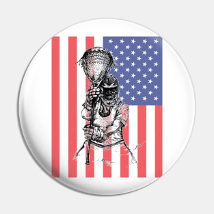 US Flag Goalie Pin