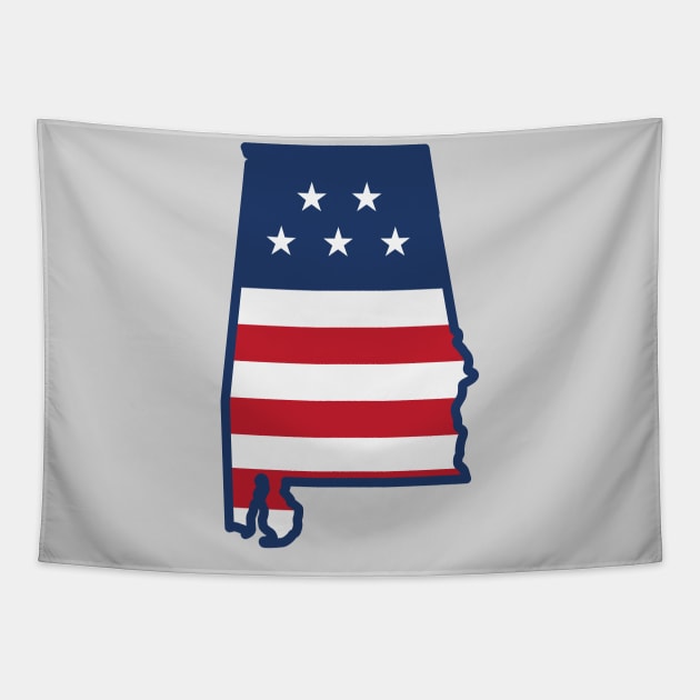 Stars and Stripes Alabama Tapestry by SLAG_Creative