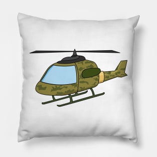 Cute army camoflage helicopter cartoon Pillow