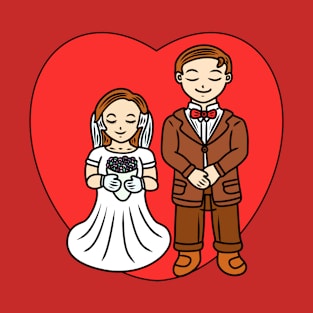 Cute lovely chibi couple T-Shirt