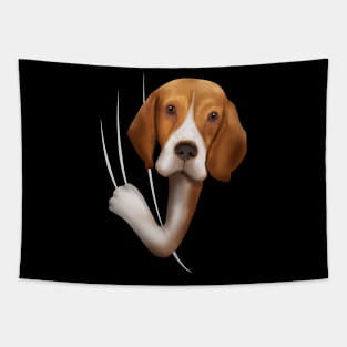 Beagle Animal Coming From Inside Tapestry