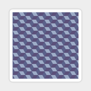 Geometric design- purple and blue Magnet