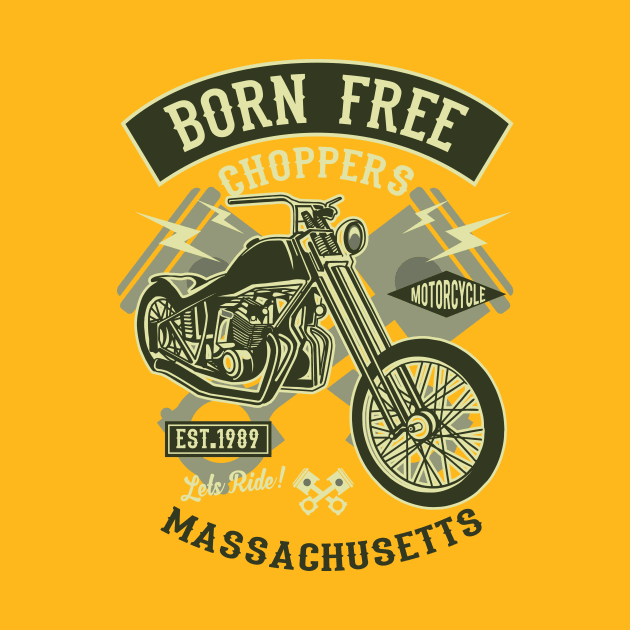 Born Free Choppers T-Shirt by HealthPedia