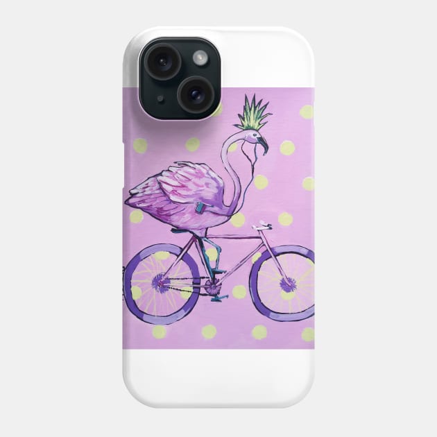 Pink Flamingo Phone Case by Novaart