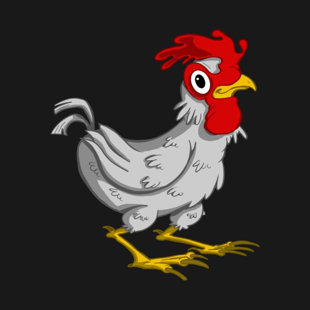 Chicken - Funny Silly Cartoon Chicken by natebramble