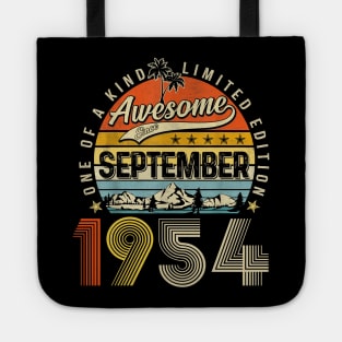 Awesome Since September 1954 Vintage 69th Birthday Tote