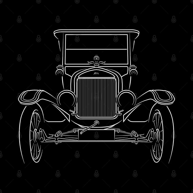 1925 Ford Model T - front stencil, white by mal_photography