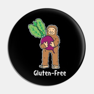 Gluten Free Diet - Big Foot Carrying Beetroot Pin