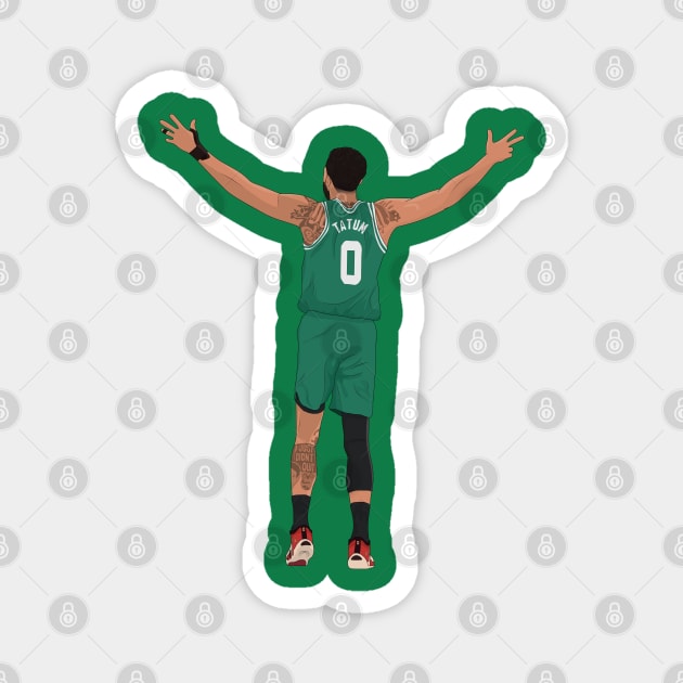 Jayson Tatum Digital Illustration Magnet by fmmgraphicdesign