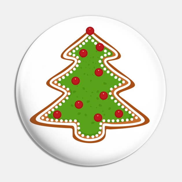 Christmas Tree Gingerbread Cookie Pin by RageRabbit