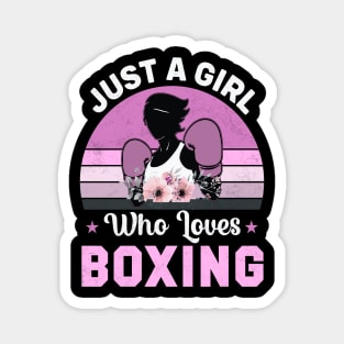 Just A Girl Who Loves Boxing Magnet