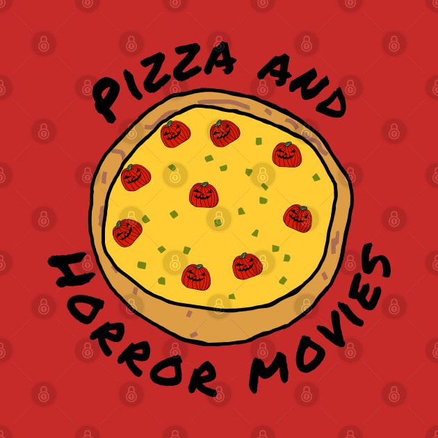 Pizza and Horror Movies by ellenhenryart