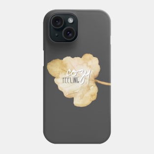 Cozy Feeling watercolour leaf, for fall and winter Phone Case