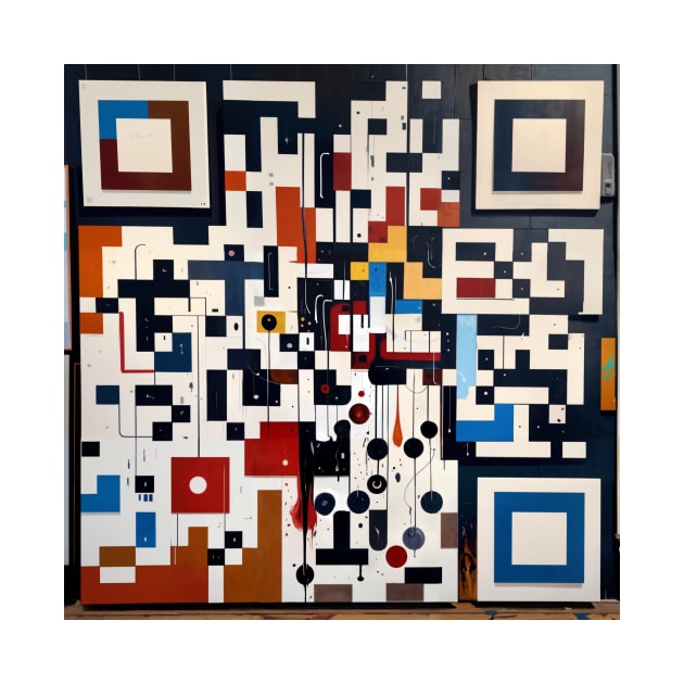 RickRoll QR Code Splatter Painting by ravel.live