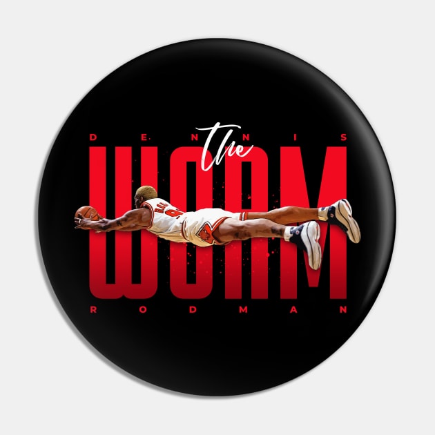 Dennis The Worm Rodman Pin by Juantamad