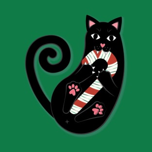 Peppermint Candy Cane Cat T-Shirt