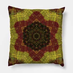 Weave Mandala Yellow and Orange Pillow